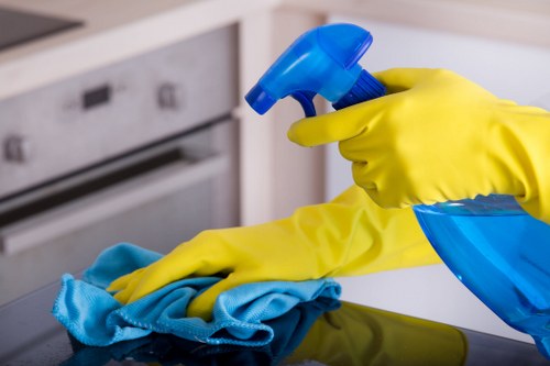 Professional carpet cleaning team completing a safe and careful service